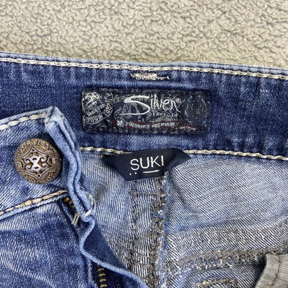 Silver Jeans Womens W30 (Fits 30x25) Suki Blue Straight Leg Denim Y2K Style - Picture 10 of 14
